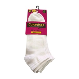 CALCETIN BLANCO MONARCH 3 PAR
